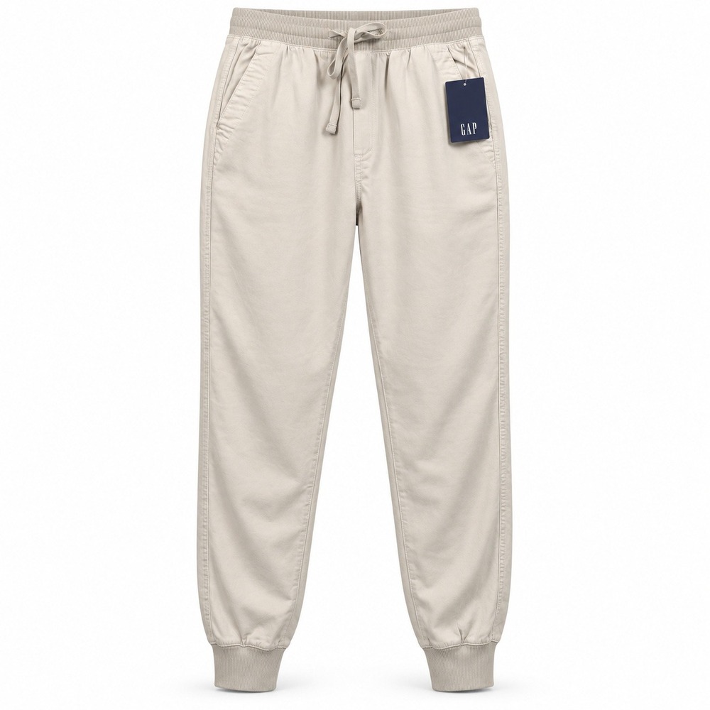 Gap Jogger Pants S Tall Beige NWT Elastic Waist Cotton Lyocell Gorpcore Basic